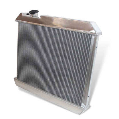 Left side profile of the 4 Row Aluminum Radiator designed for 1960-1964 Buick Invicta and Skylark 6.6L 7.0L V8 models (AT/MT).
