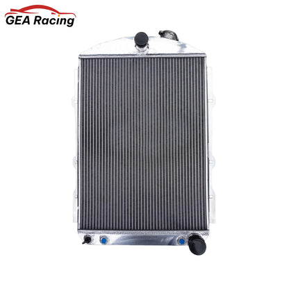 Front view of the 5 Row Aluminum Radiator for a 1938 Chevy Hot Rod with a 350 V8 engine, compatible with AT/MT.