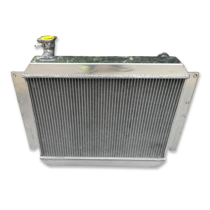 Back view of the 5-row radiator for a 1957 Corvette, showing the extreme depth of the 700HP-rated core.