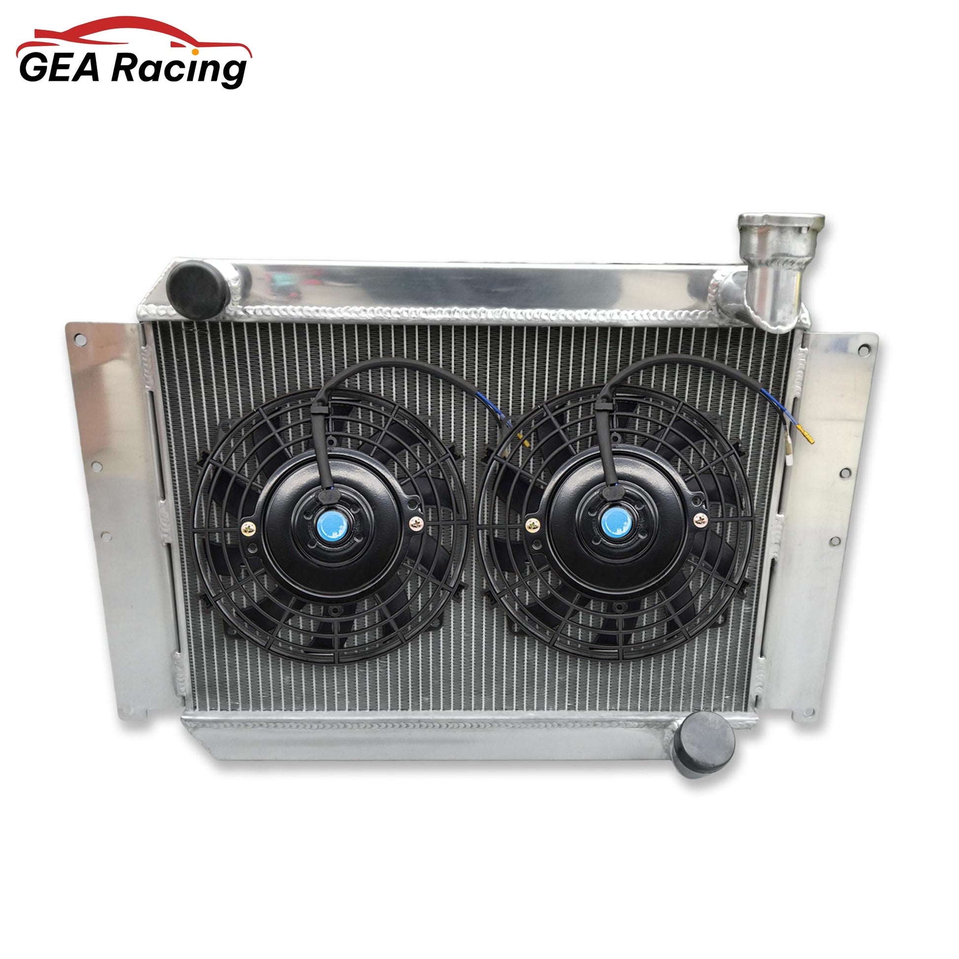 The ultimate cooling package: 5-row 700HP radiator with a high-CFM dual fan and shroud kit for a C1 Corvette.