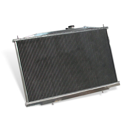 2 Row radiator and fan shroud left rear view for Acura TL Base Sedan 3.2L 2004-2006 V6 MT