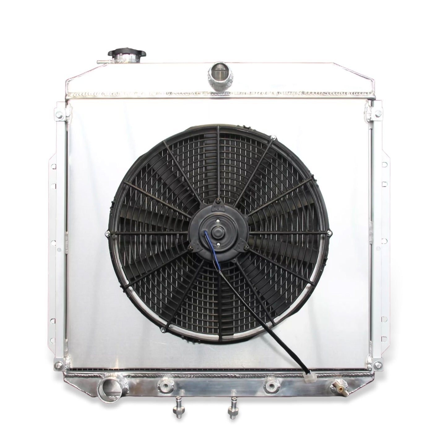 Aluminum Radiator & Fan Shroud Front Mounting Points for 1953-1956 Ford F100/F250/F350 3.6L L6 Pickup Truck (AT/MT)