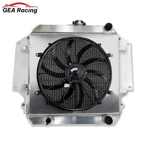 The complete aluminum radiator, fan shroud, and electric fan kit for the Suzuki Samurai, Sierra, and Jimny 1.3L.