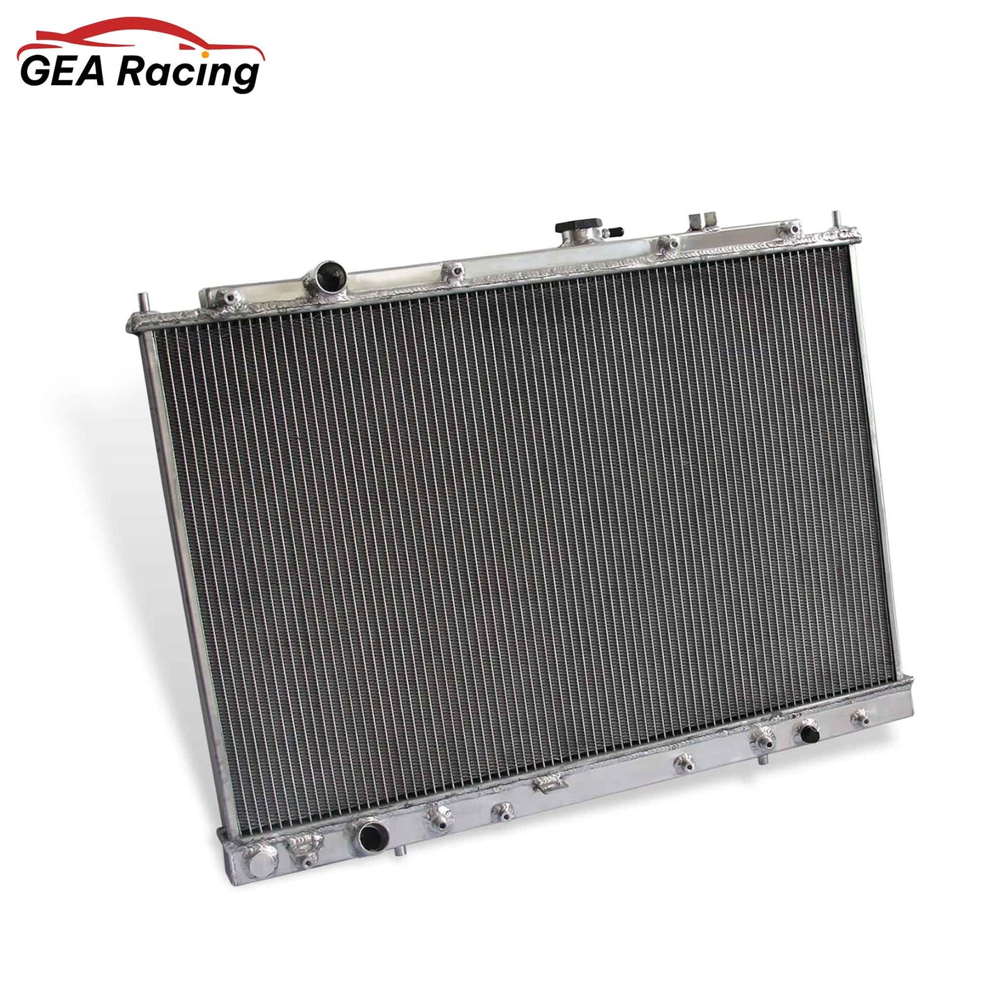 Aluminum Radiator left side cross-section view MDX (2003-2006) / Pilot (2005) 3 Row V6 Pressure Tested