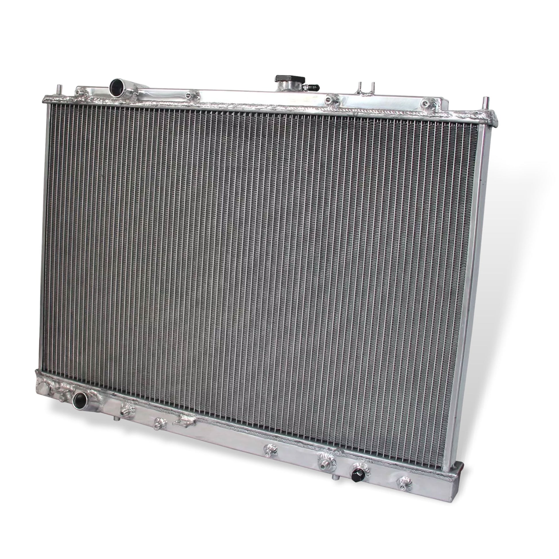 Aluminum Radiator right side cross-section view MDX (2003-2006) / Pilot (2005) 3 Row V6 Direct Fit