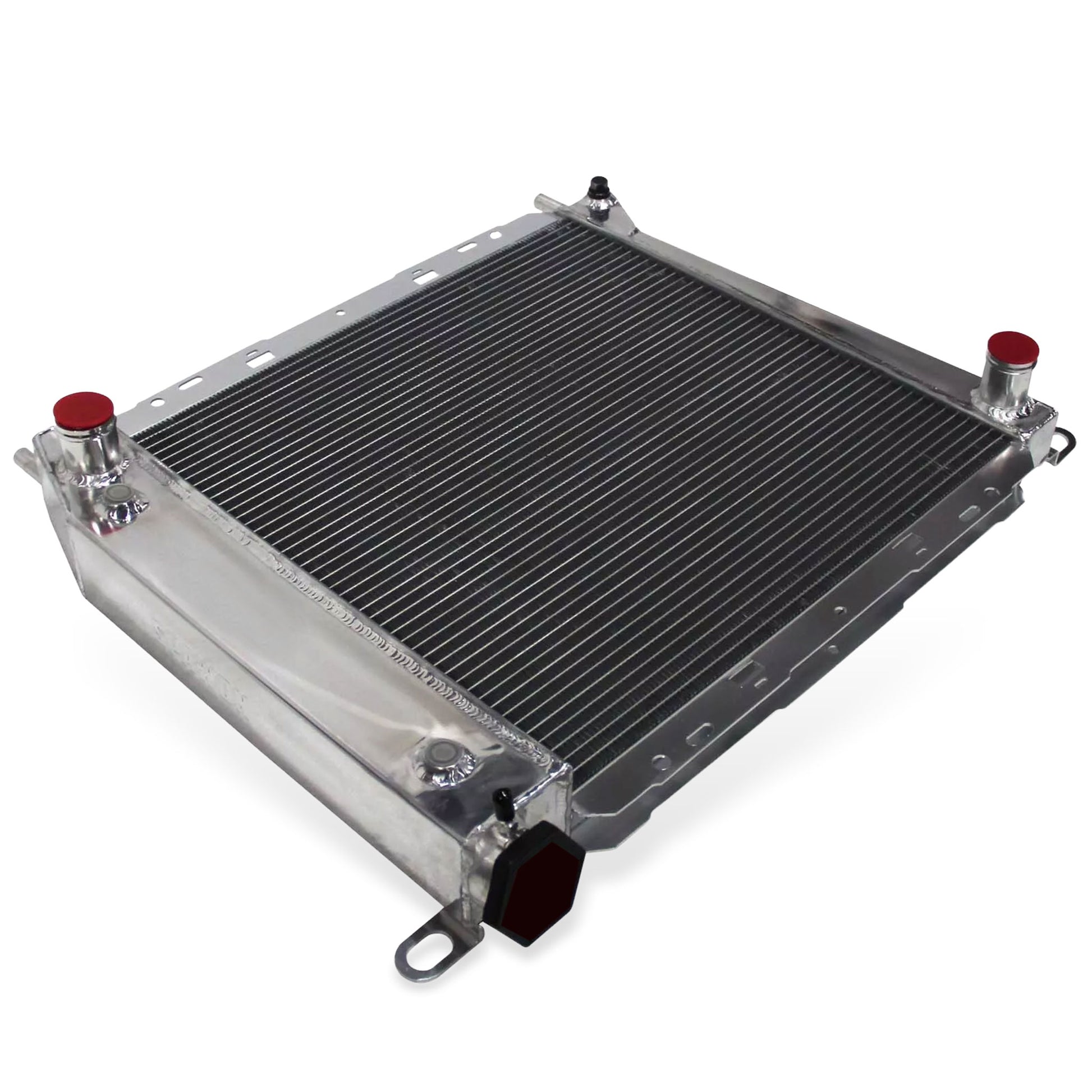 Aluminum Radiator left side cross-section view Ranger, B2300 (1985-1994) L4 2 Row Pressure Tested