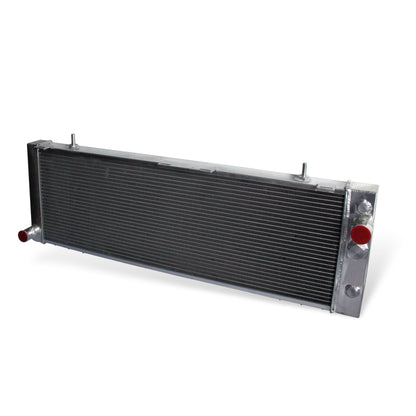 Aluminum Radiator right side cross-section view Comanche, Cherokee, Wagoneer, Chief L6 (1987-1990) 3 Row Direct Fit