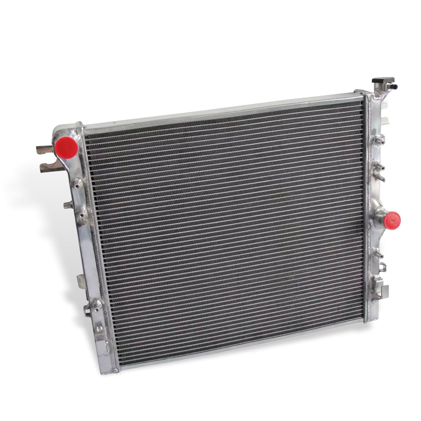 Aluminum Radiator left side cross-section view Wrangler JK (2007-2018) 3.8L/3.6L V6 3778cc 3 Row Pressure Tested