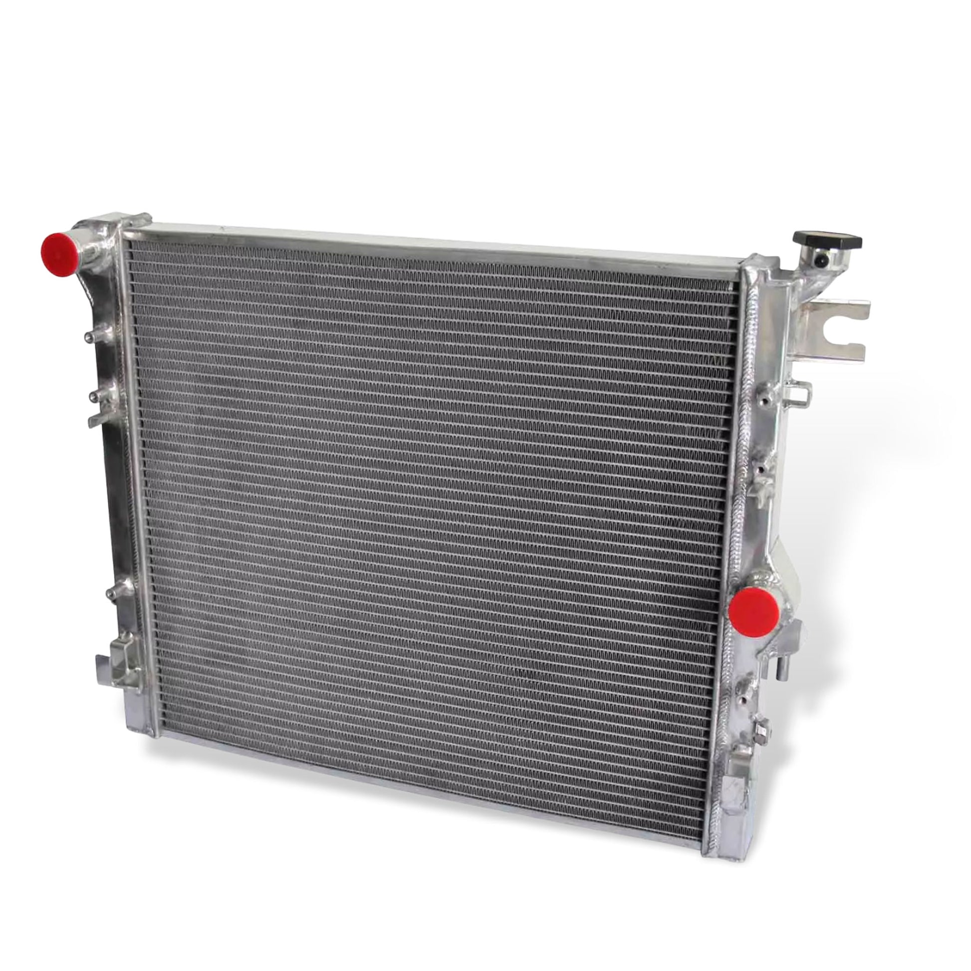 Aluminum Radiator right side cross-section view Wrangler JK (2007-2018) 3.8L/3.6L V6 3778cc 3 Row Direct Fit