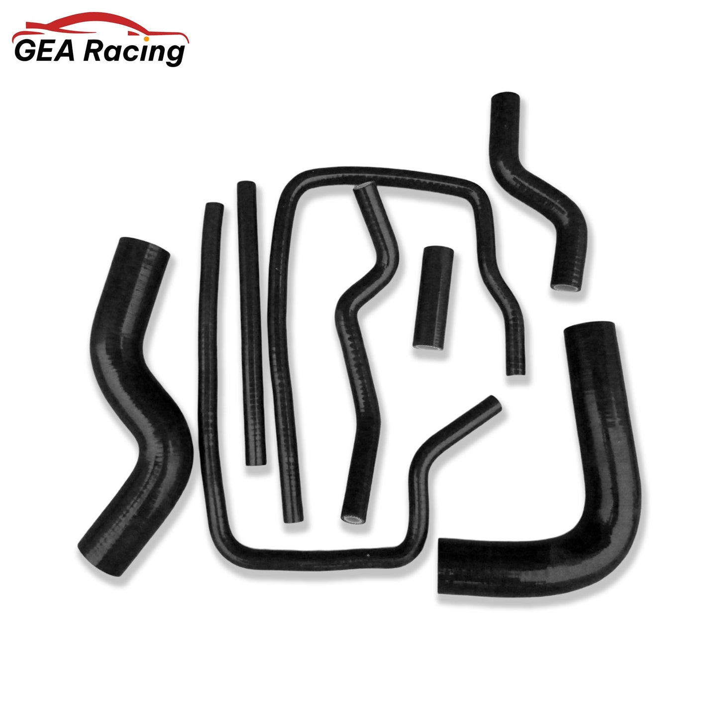 Black silicone radiator hose kit for Subaru Impreza WRX STI GC8 GF8 EJ20 (1996–2000), OEM-fit cooling upgrade