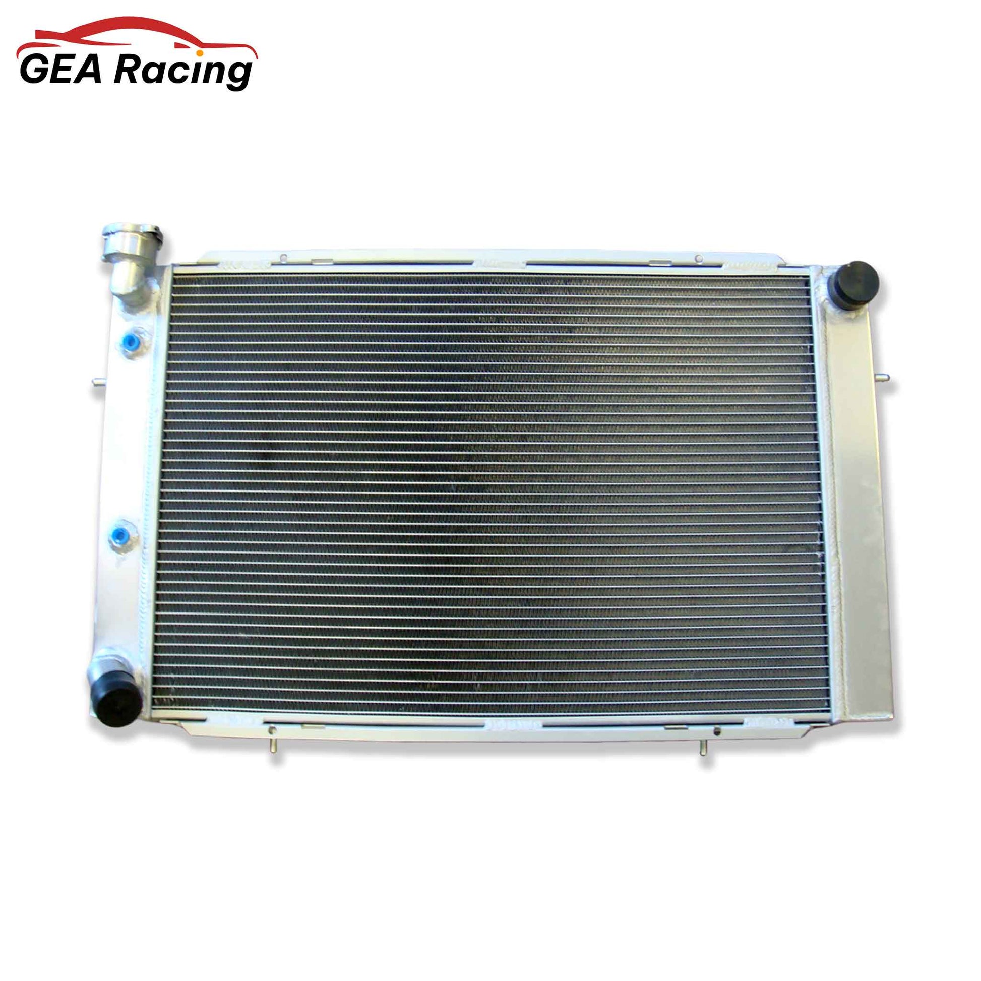 Front view of the 3-row heavy-duty aluminum radiator for the 1980-1984 Holden WB Statesman, Ute, and Sedan with a 253 or 308 V8.