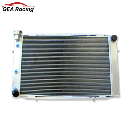 Front view of the 3-row heavy-duty aluminum radiator for the 1980-1984 Holden WB Statesman, Ute, and Sedan with a 253 or 308 V8.