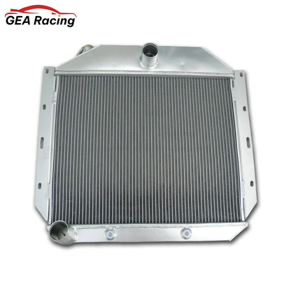 Front view of the 3-row heavy-duty aluminum radiator for 1951-1957 International Harvester L, R, and S-Series trucks (AT/MT).