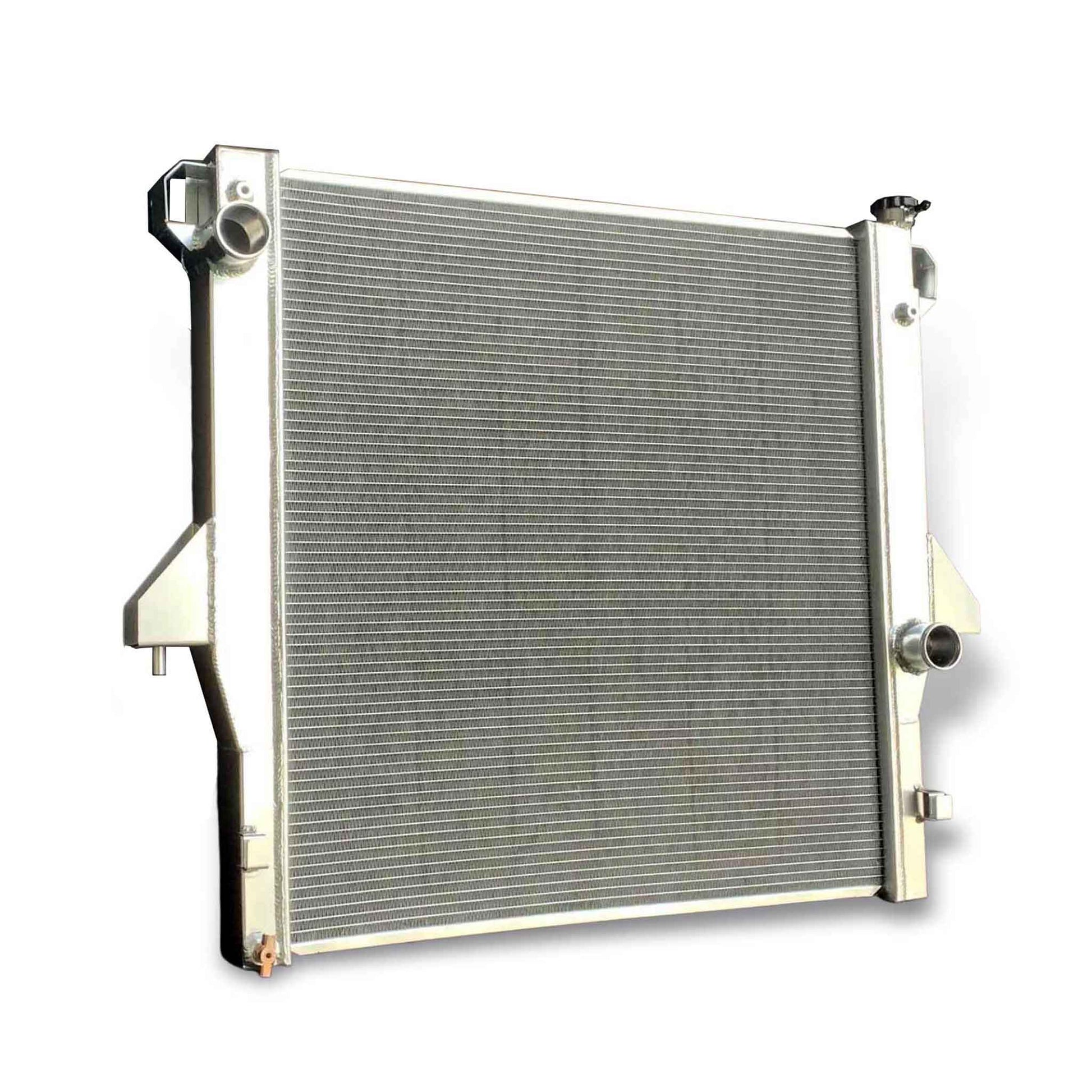 Left side profile of GEA Racing's Aluminum Radiator for Dodge Ram 2500/3500/4500/5500 L6 MT (2003-2009).