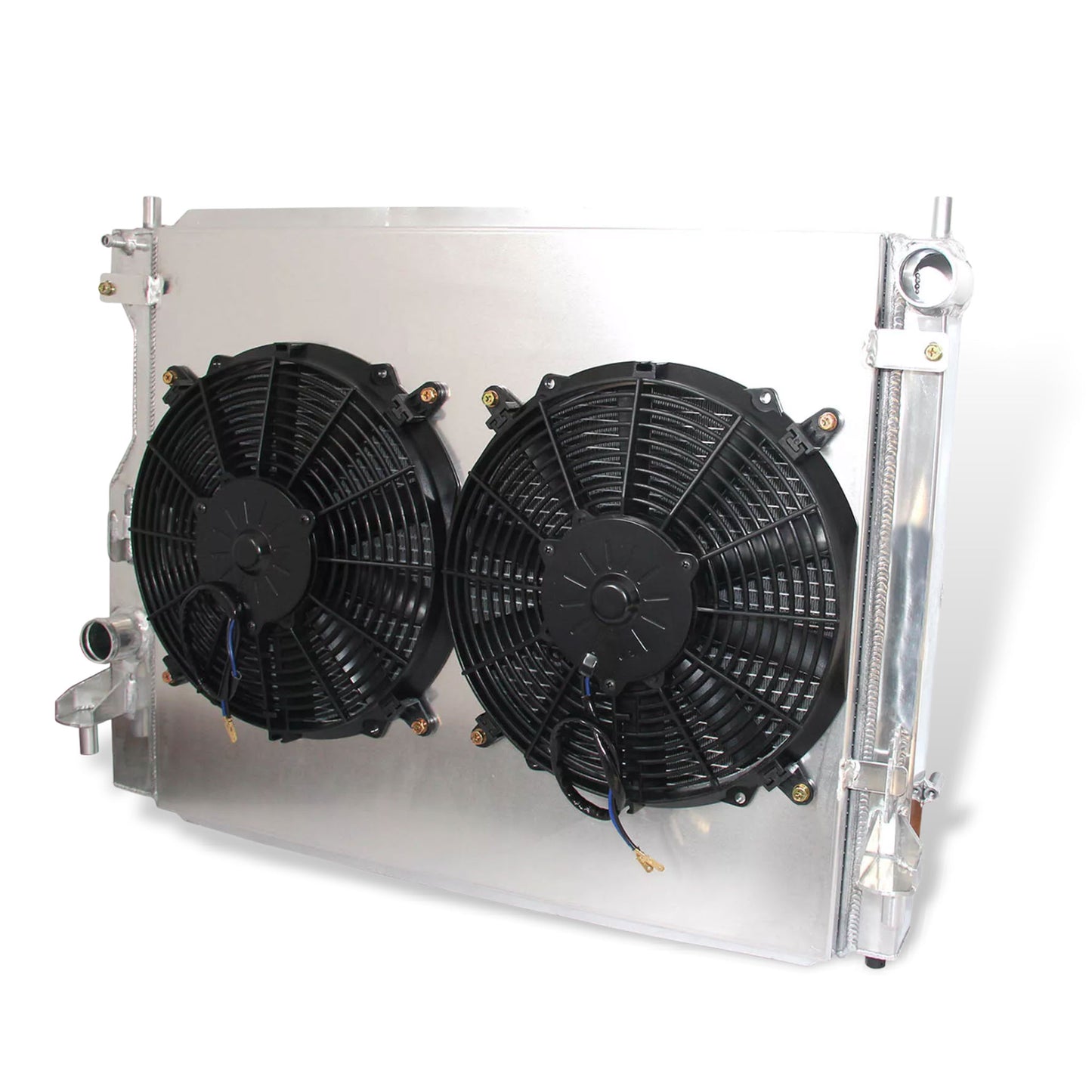 40% Increased Fin Surface Area (Right Side) - Aluminum Radiator Optimized for Mustang GT 3.7L V6 High RPM Cooling