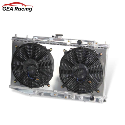 Radiator and fan shroud right side view for 1988-1991 Honda Civic CX DX EX LX CRX 1.5L L4 AT MT