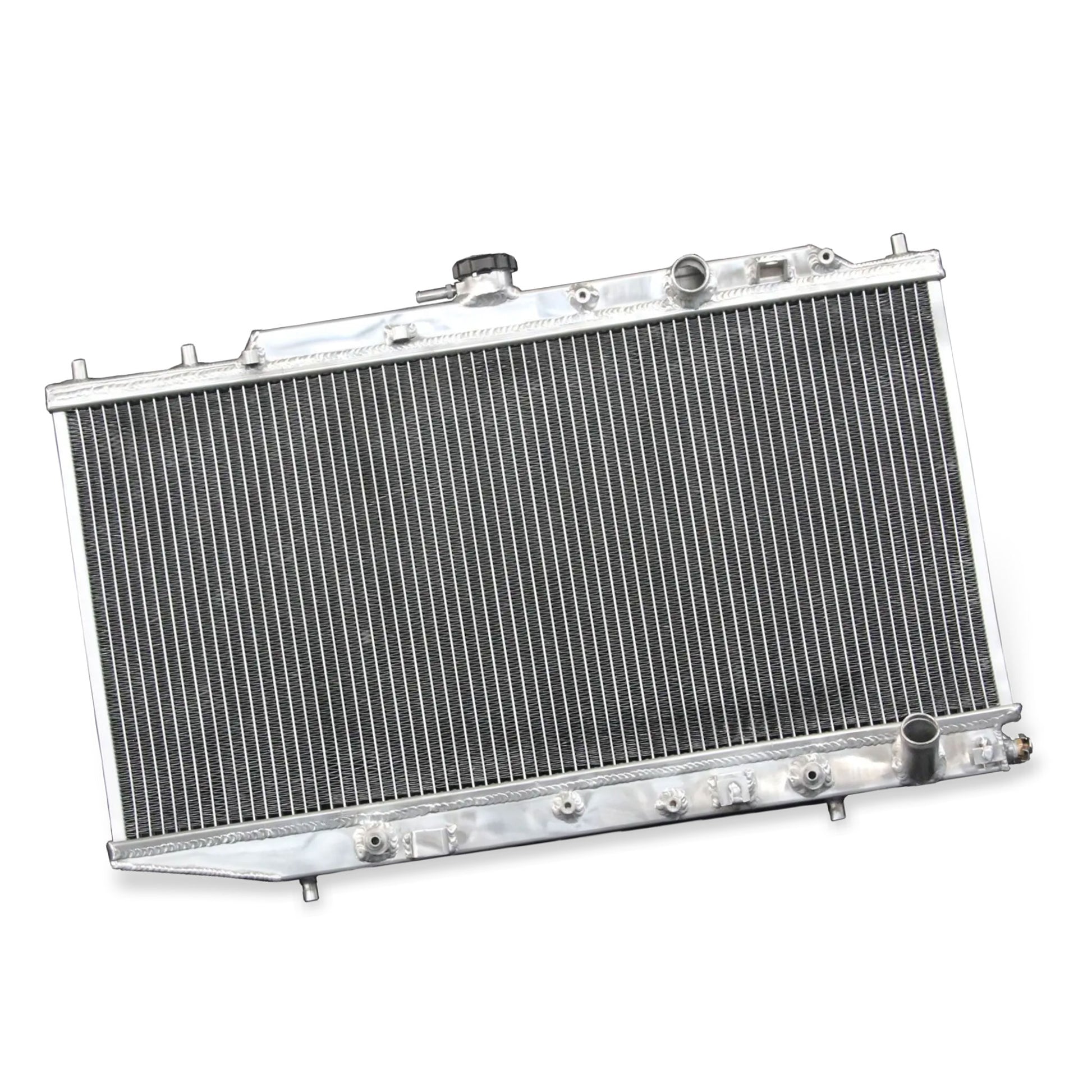 Aluminum radiator side view for Honda Civic CX DX EX LX RT CRX Base HF 1988-91 1.5L L4 AT MT