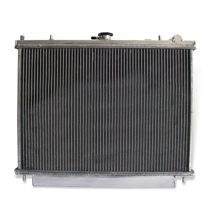 Aluminum radiator and fan shroud back view for Honda Passport Isuzu Rodeo 1998-2004 AT