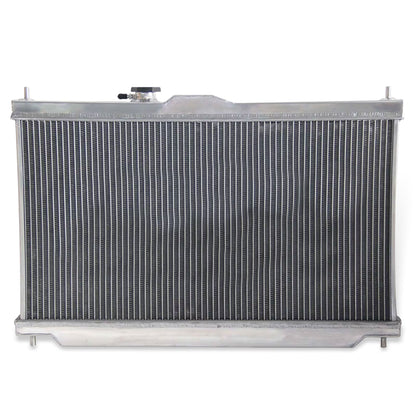 Aluminum radiator and fan shroud back view for Honda Prelude/Accord 1990-1996 2Row AT MT