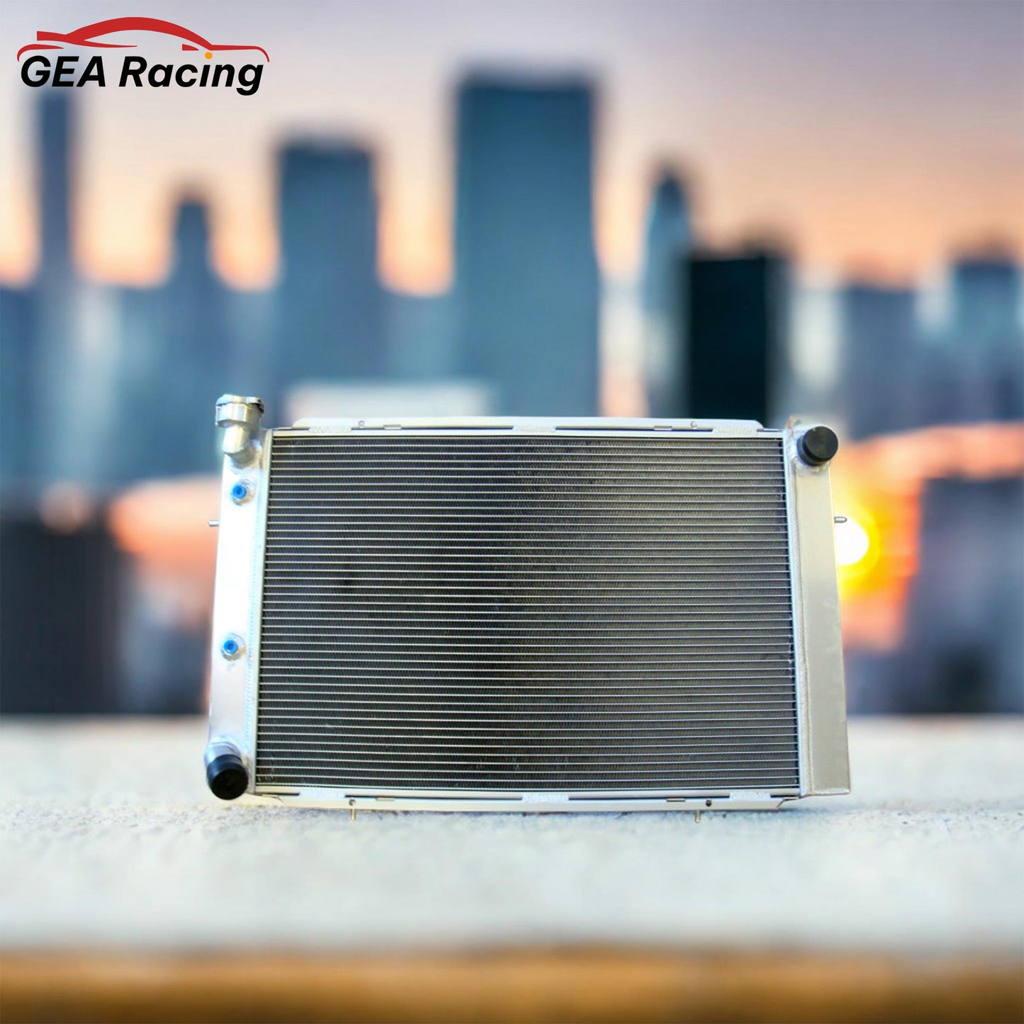 A 3-row performance aluminum radiator installed in a Holden WB Ute with a 308 V8 engine, a crucial restoration upgrade.