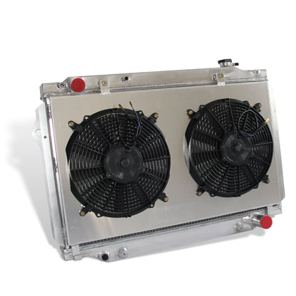 Aluminum fan shroud 3-row core left side view Land Cruiser Lexus LX450 (1992-1997) OEM Mounts