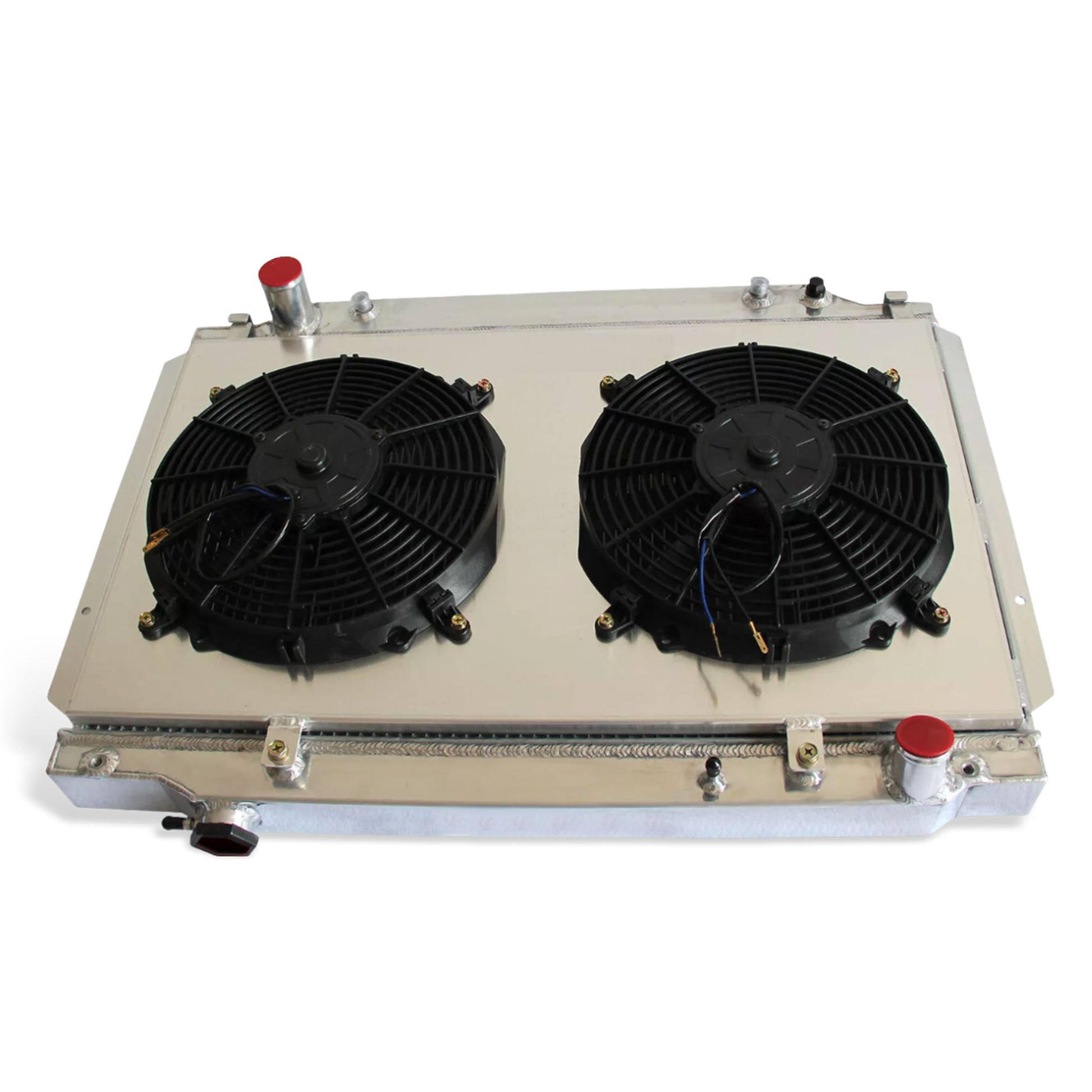 Aluminum fan shroud 3-row core top view Land Cruiser Lexus LX450 (1992-1997) OEM Mounts