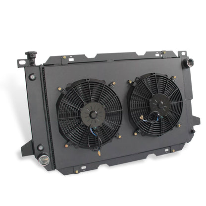 Precision Left Side Fitment of 3 Row Radiator for 1985-1997 Ford Trucks - Direct Replacement for Factory Cooling System
