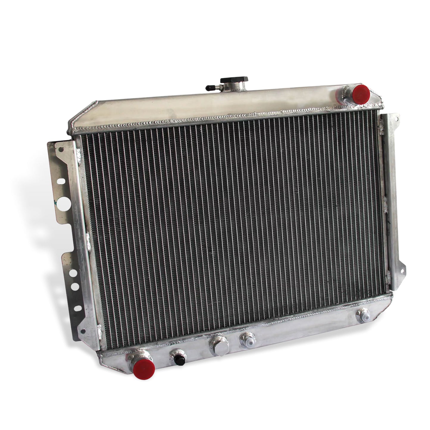 Aluminum radiator left side view for Mazda B2000 B2200 1982-1993
