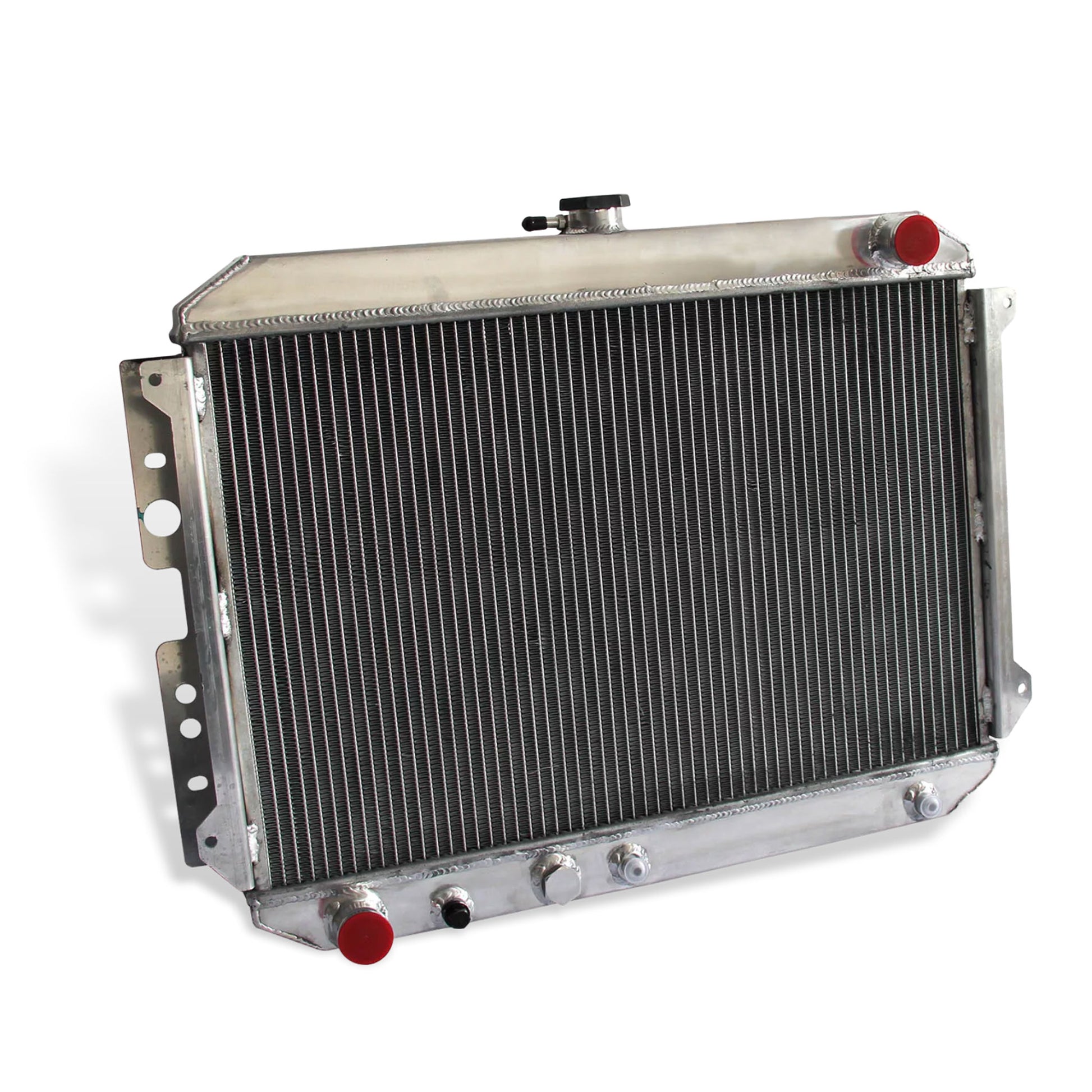 Aluminum radiator left side view for Mazda B2000 B2200 1982-1993