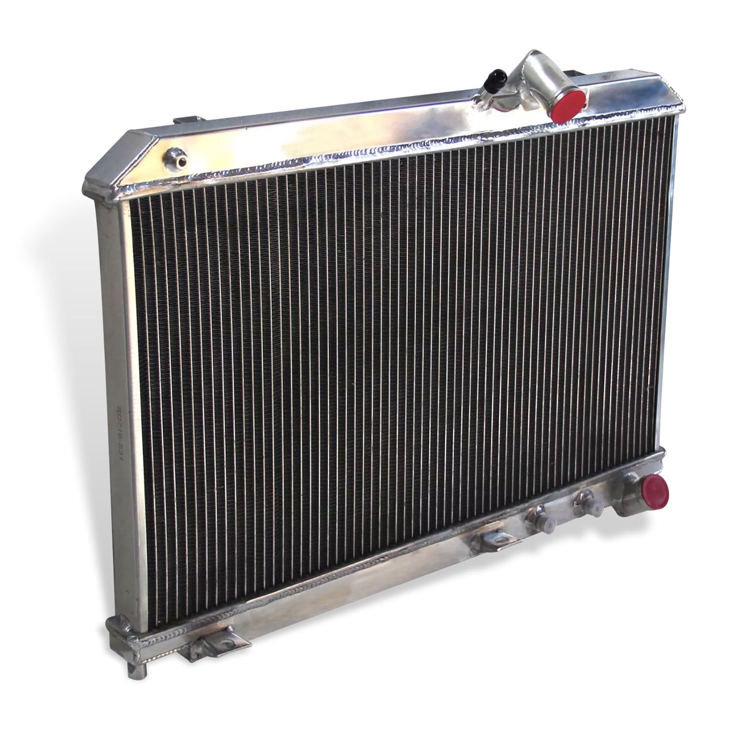 Aluminum radiator 2-row right side view Mazda RX8 GT (2004-2008) Direct Fit