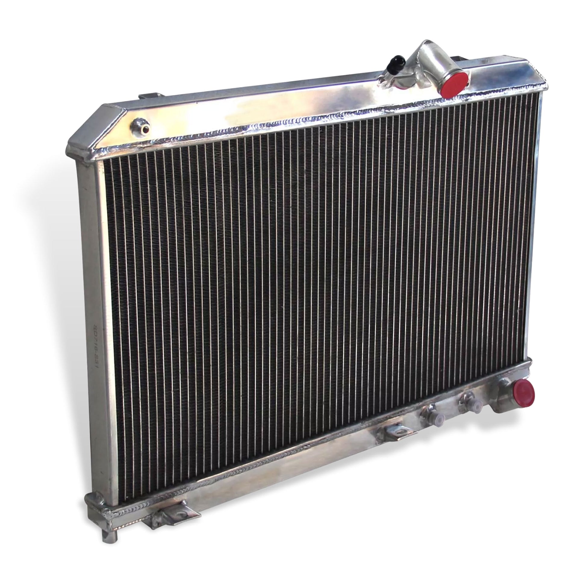 Aluminum radiator 2-row right side view Mazda RX8 GT (2004-2008) Direct Fit