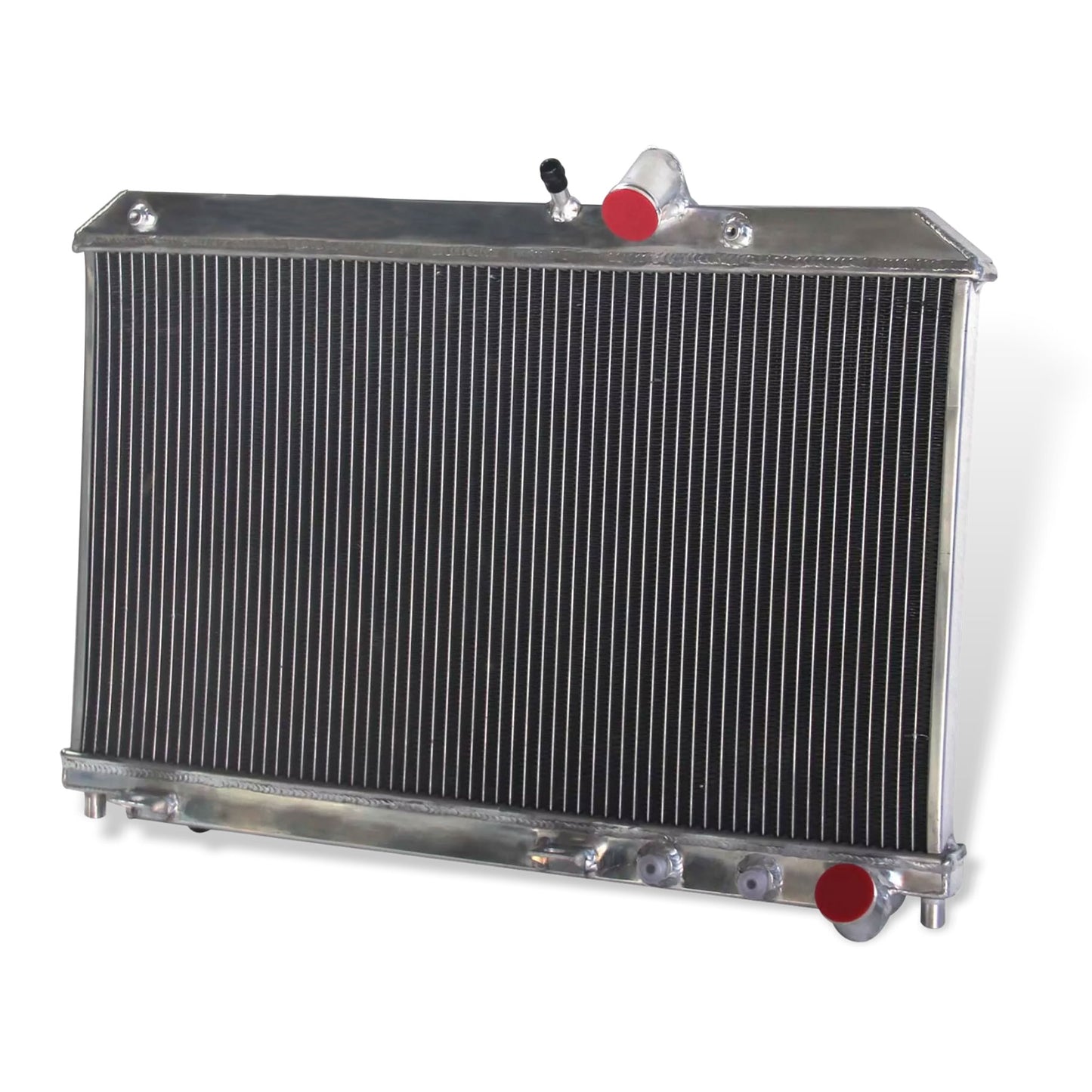 Aluminum radiator 2-row right side view Mazda RX8 GT (2004-2008) OEM Mounts