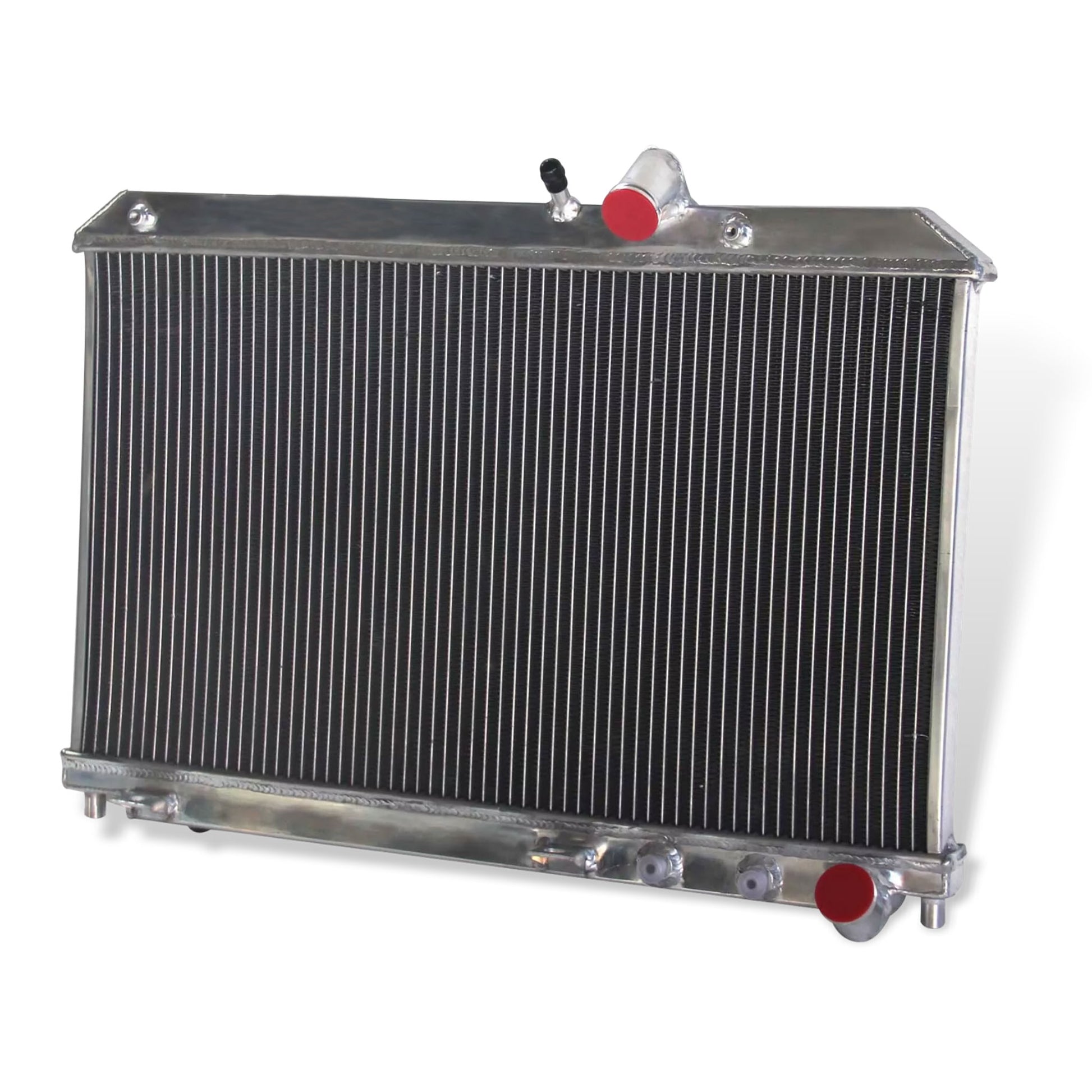 Aluminum radiator 2-row right side view Mazda RX8 GT (2004-2008) OEM Mounts