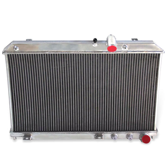 Aluminum radiator 2-row top view Mazda RX8 GT (2004-2008) OEM Mounts
