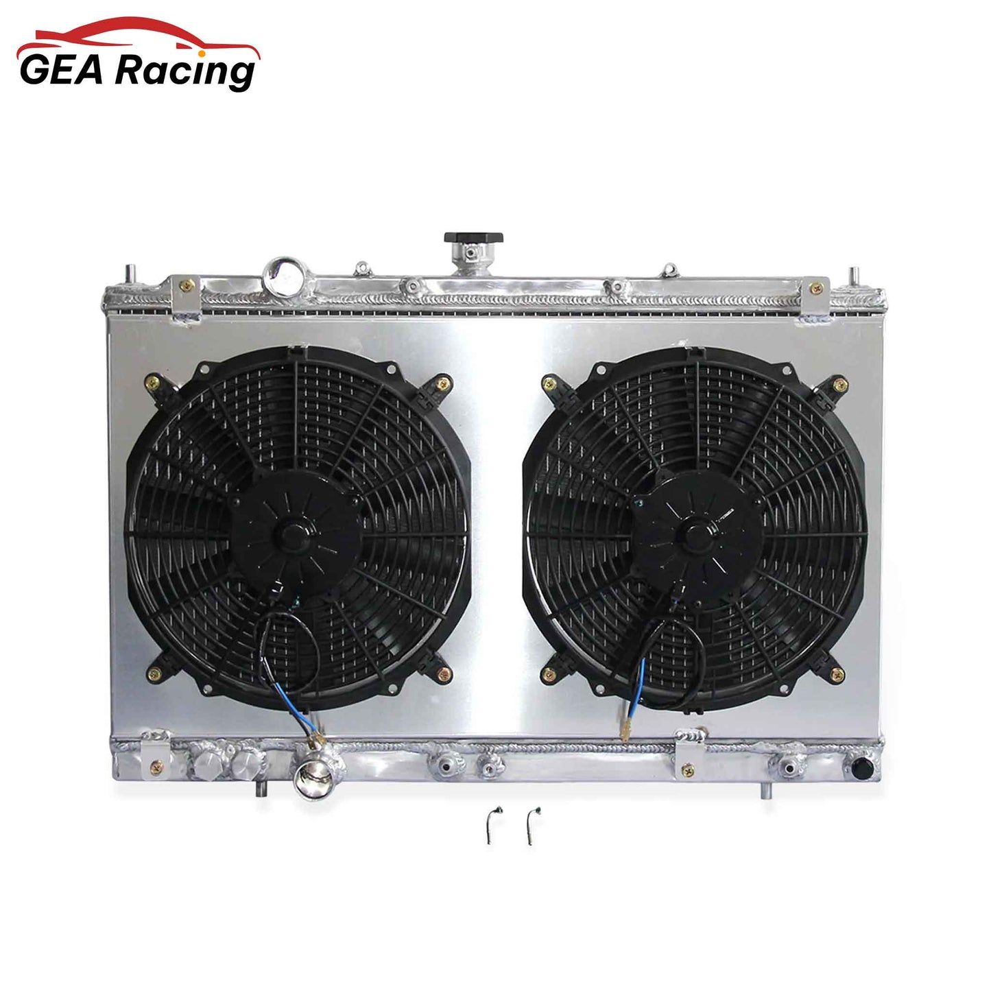 Aluminum radiator fan shroud 2-row front mounting points Mitsubishi Mirage (1997-2002) Direct Fit