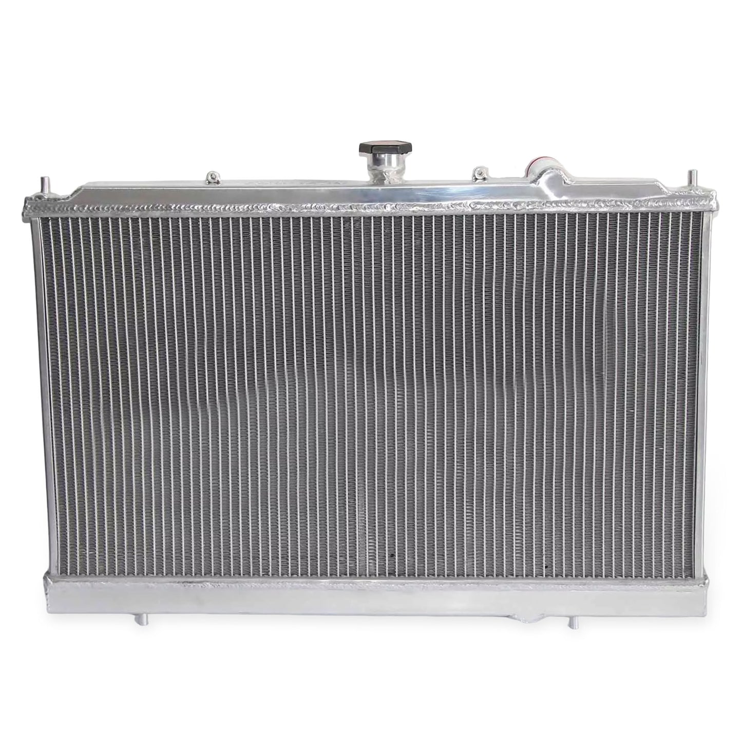 Aluminum radiator 2-row back view Mitsubishi Mirage DE/ES/LS (1997-2002) Direct Fit