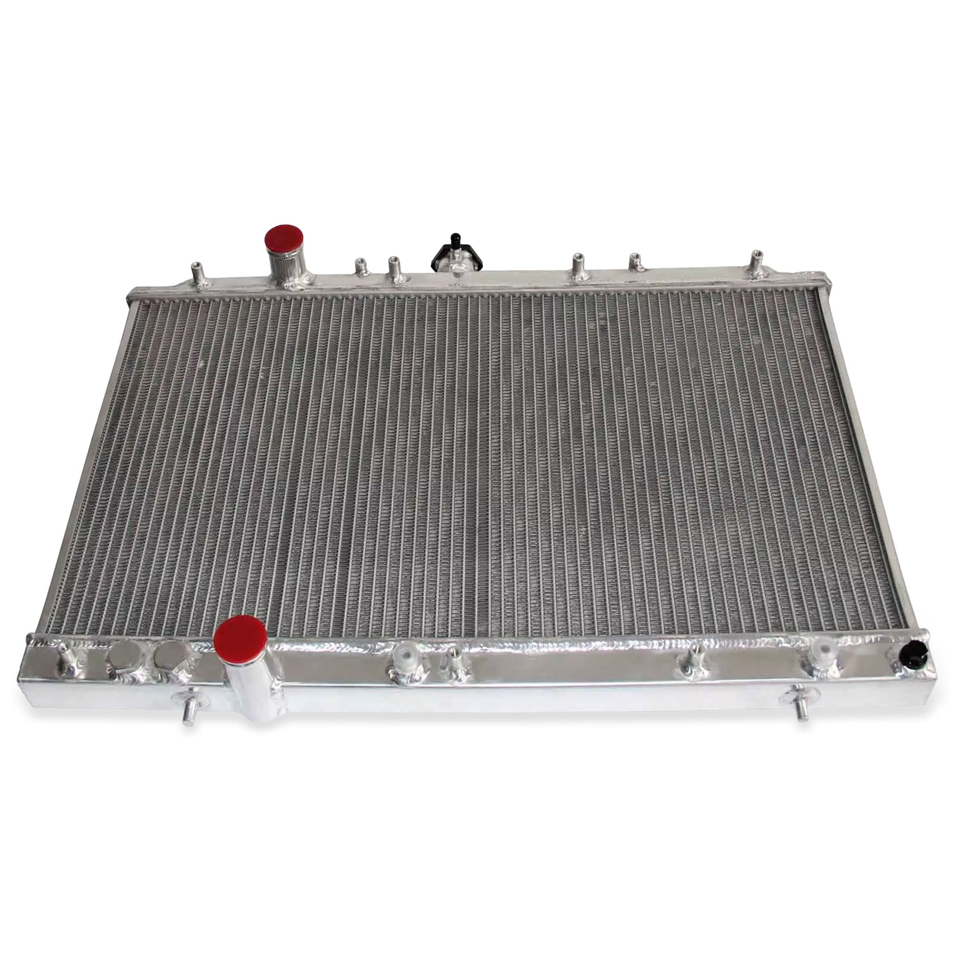 Aluminum radiator 2-row top view Mitsubishi Mirage DE/ES/LS (1997-2002) Direct Fit