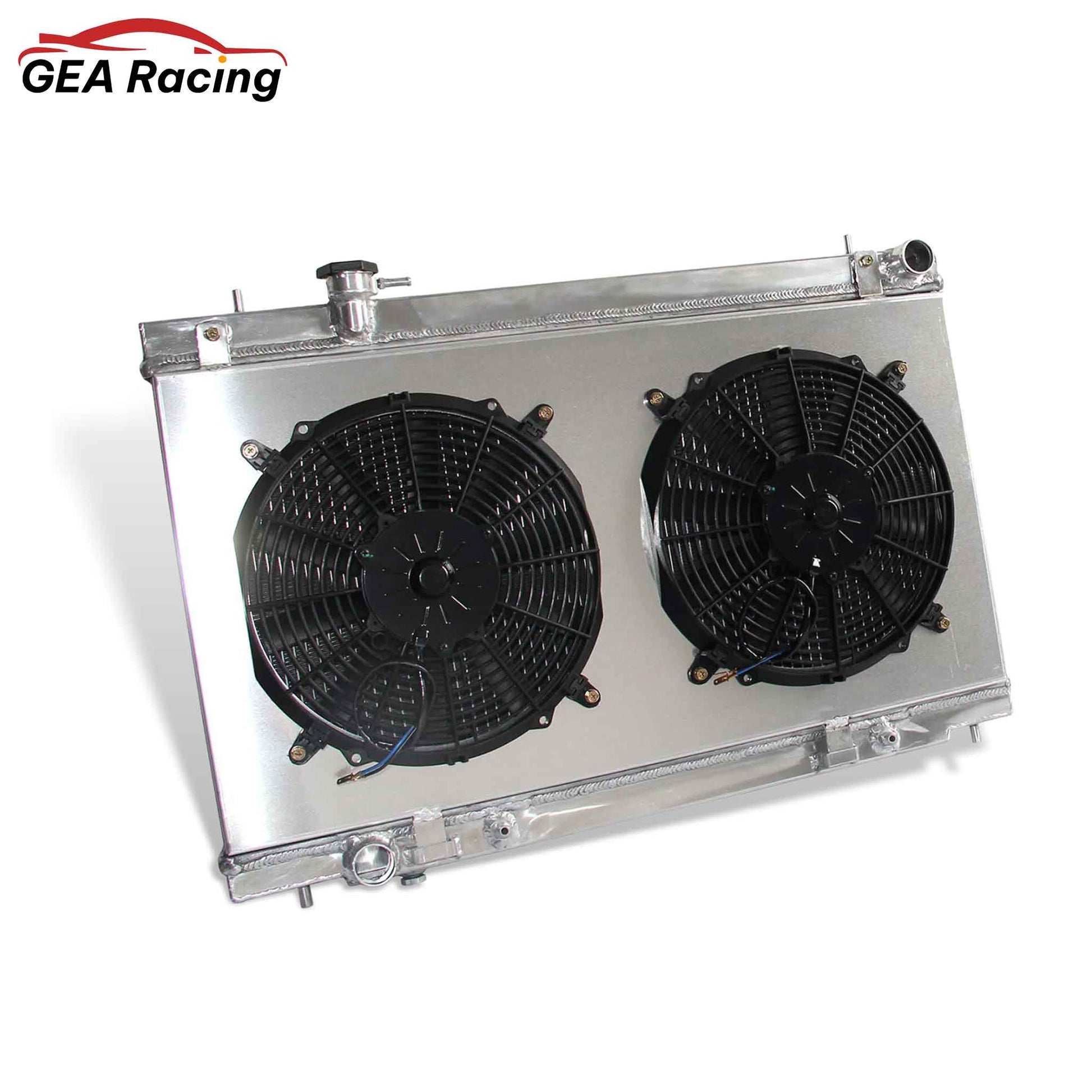 Aluminum radiator 2-row left side view Nissan 350Z Enthusiast (2003-2006) Pressure Tested