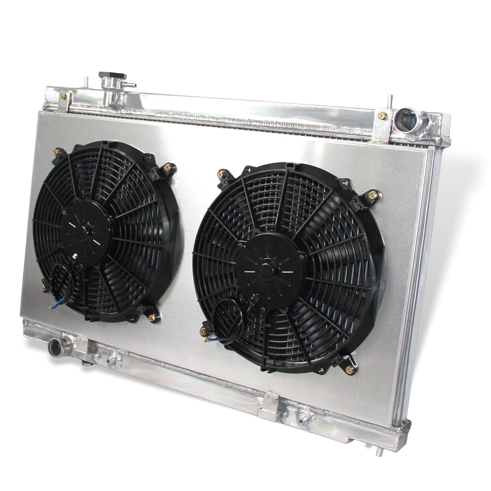 Aluminum radiator 2-row right side view Nissan 350Z Enthusiast (2003-2006) Pressure Tested