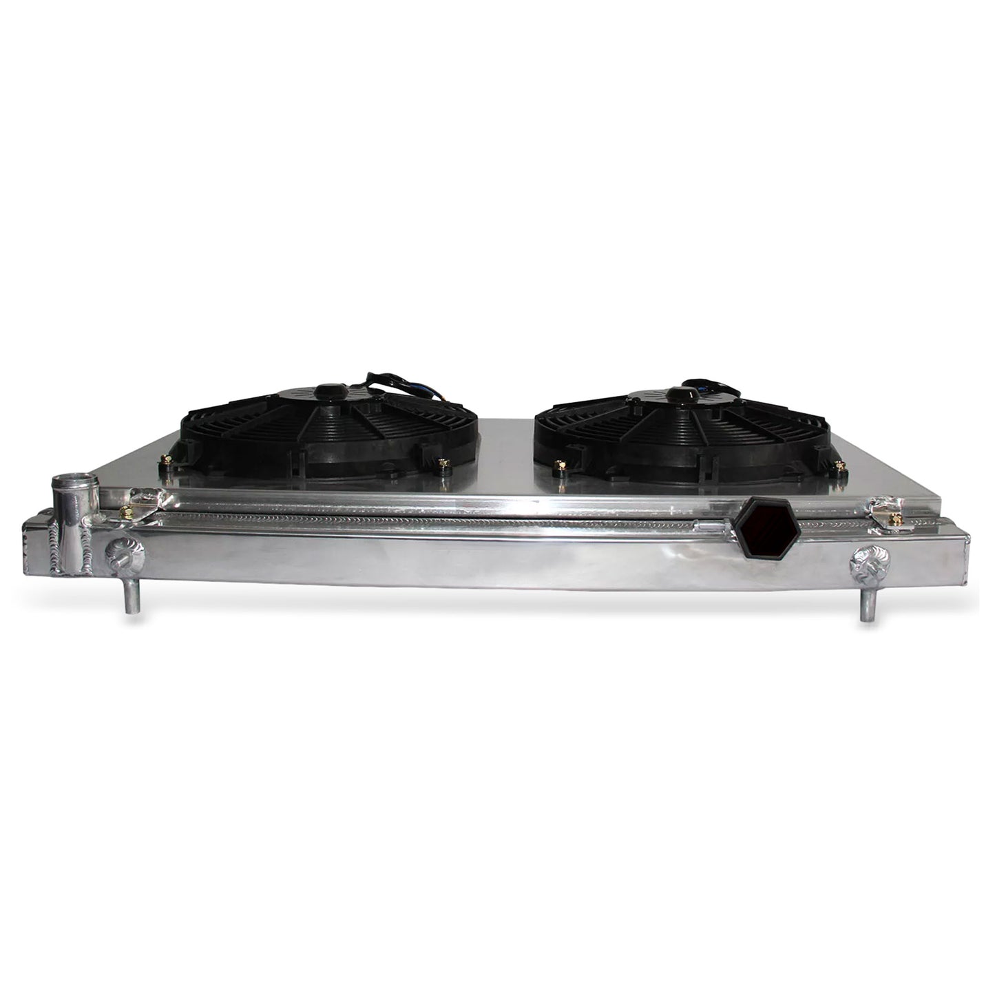 Aluminum radiator 2-row top rear view Nissan 350Z Enthusiast (2003-2006) OEM Mounts