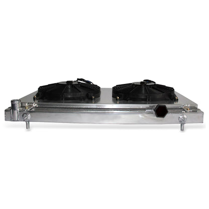 Aluminum radiator 2-row top rear view Nissan 350Z Enthusiast (2003-2006) OEM Mounts