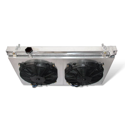 Aluminum radiator 2-row top view Nissan 350Z Enthusiast (2003-2006) Direct Fit