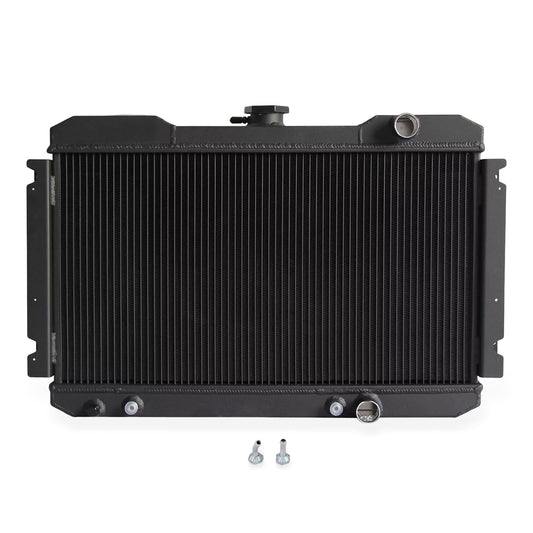 Aluminum black radiator 3-row front mounting points Nissan 720 (1983-1986) Direct Fit