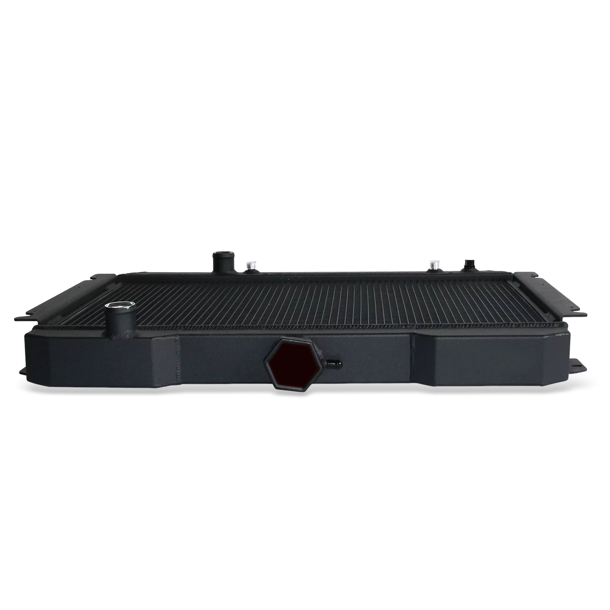 Aluminum black radiator 3-row top view Nissan 720 (1983-1986) Direct Fit