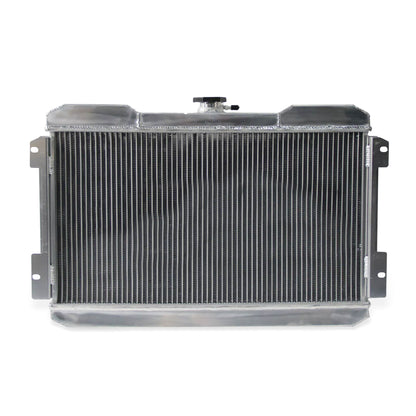 Aluminum radiator 3-row back view Nissan 720 (1983-1986) Direct Fit