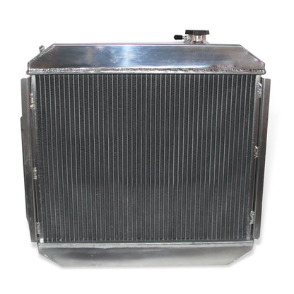 Aluminum forklift radiator 3-row back view Nissan Forklift A10/A25/H20 (1988-1992) Direct Fit