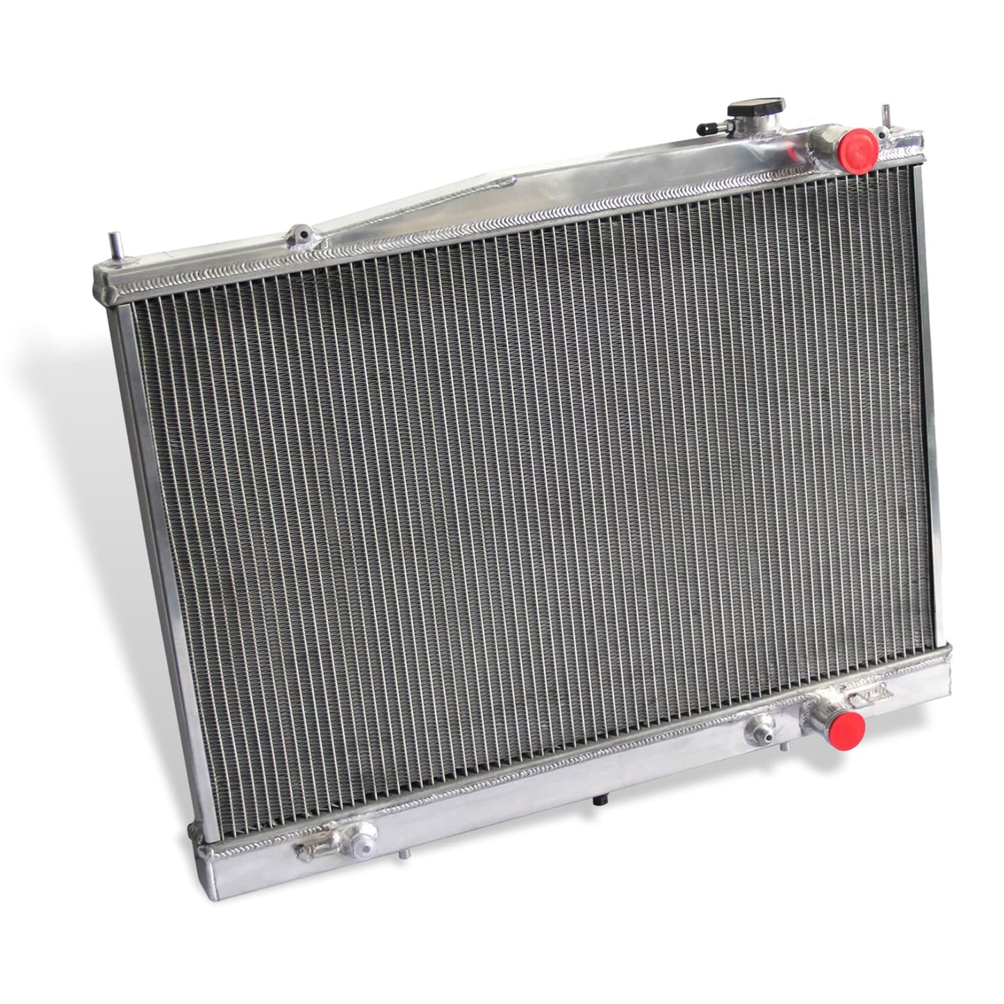 Aluminum radiator 3-row left side view Nissan Frontier/Xterra (1998-2015) OEM Mounts