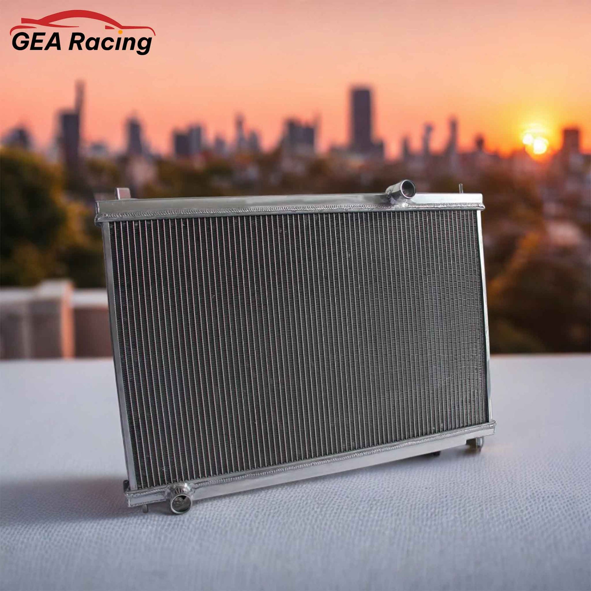 Aluminum radiator 3-row scenario view Nissan GT-R R35 (2009-2020) Pressure Tested
