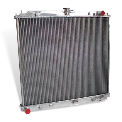 Aluminum radiator 3-row left side view Nissan Pathfinder/Suzuki Equator (2005-2019) OEM Mounts