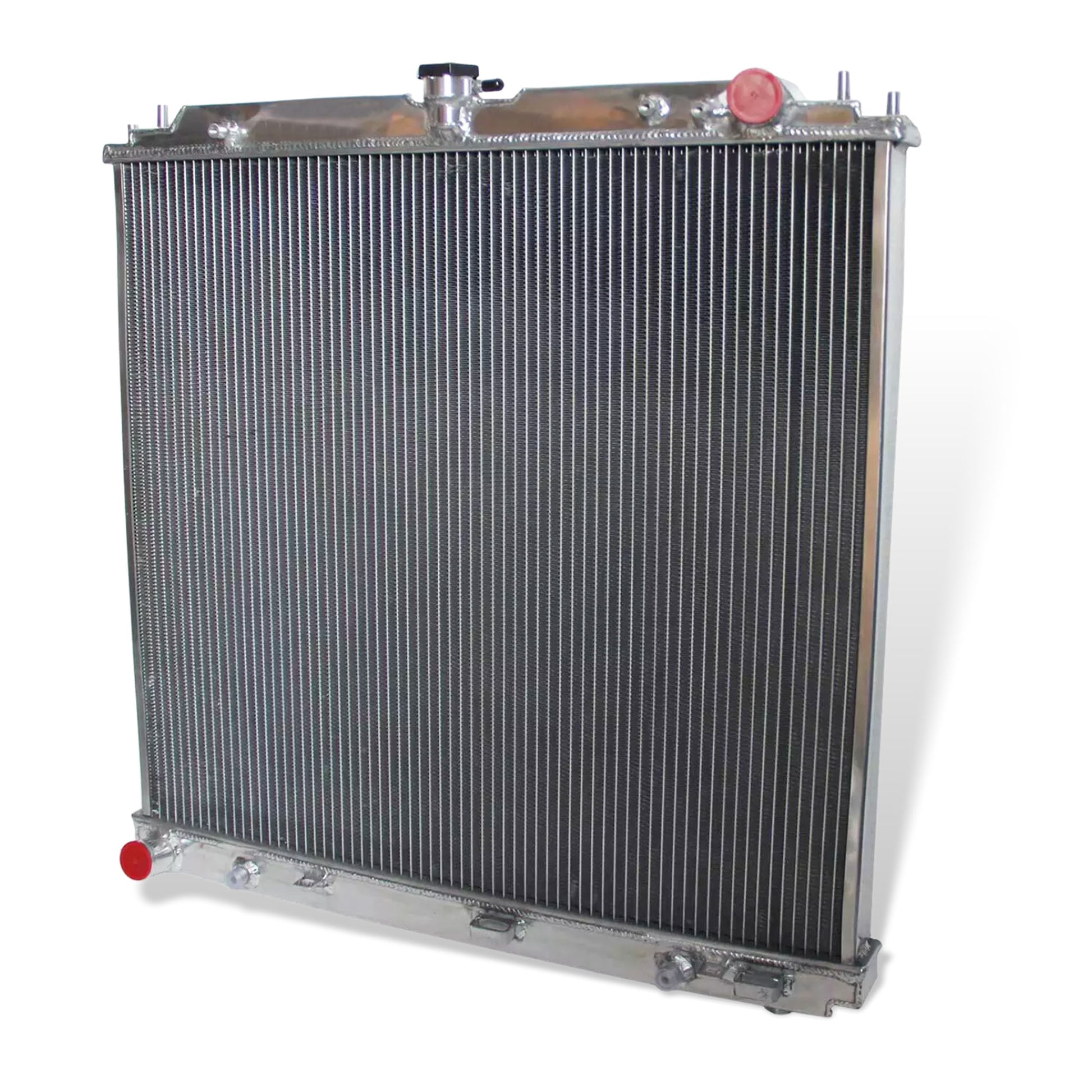 Aluminum radiator 3-row right side view Nissan Pathfinder/Suzuki Equator (2005-2019) OEM Mounts